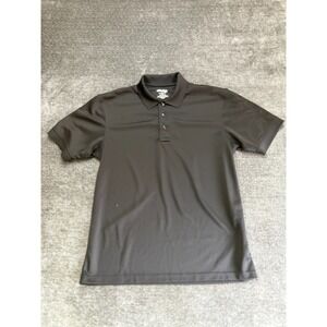 Elbeco Polo Shirt Mens Large Black Knit Short Sleeve Performance Golf Tennis